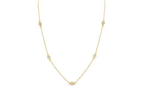 Stia Gold Tone "Diamonds" by the Inch Necklace