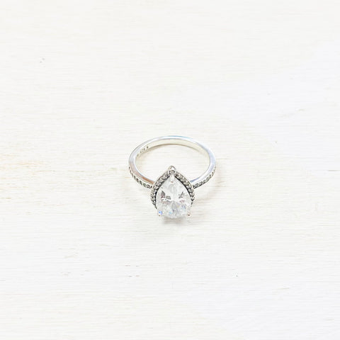 Sterling Silver Estate Teardrop Ring