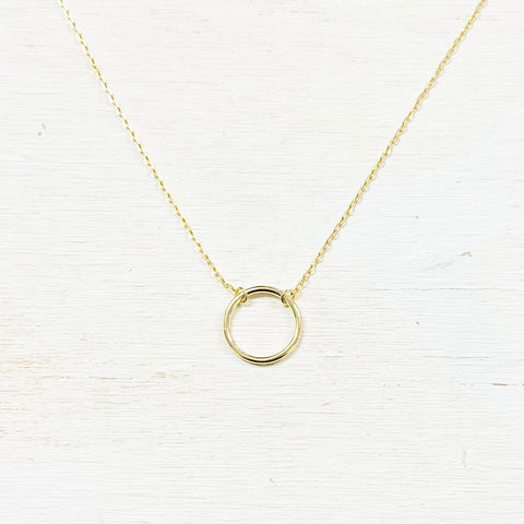 SS Circle Necklace 16-18”