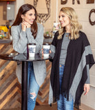 Sonoma Ruana- Black & Grey