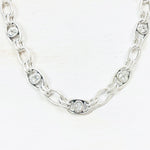 Fashion Chunky Link Necklace w/ Stone Accents
