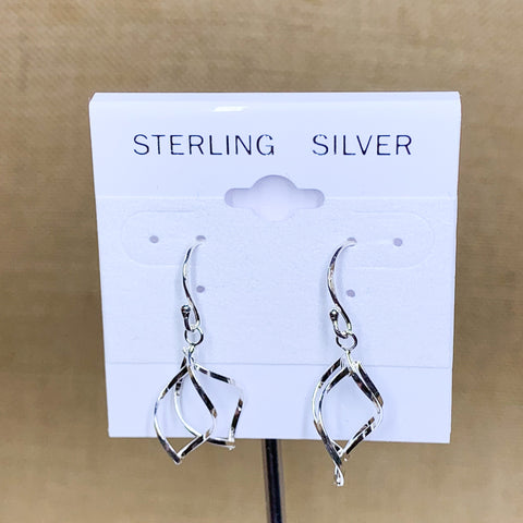 Sterling Silver Double Twist Dangle Earring