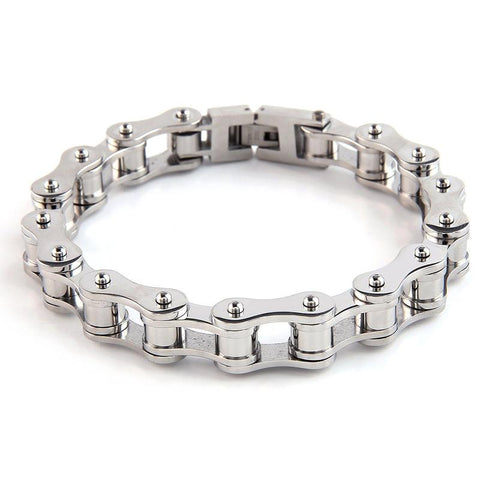 Mad Man Silver Bike Chain Bracelet