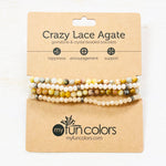 Crazy Lace Agate Bracelet Set