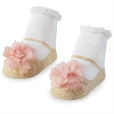 Girls Mesh Pom Gold Socks