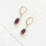 Sterling Silver February Dangle Earrings