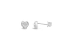 Stia Silver Pavé Heart Sterling Stud