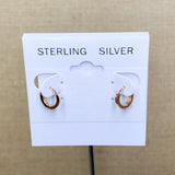 Sterling Silver Mini Flat Hoops