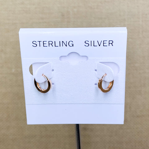 Sterling Silver Mini Flat Hoops