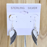 Sterling Silver Moonstone Wing Earrings
