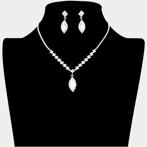 Fashion Marquise Stone Necklace Set