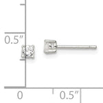 Sterling Silver CZ 3mm Studs
