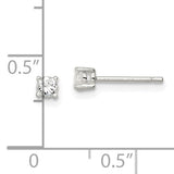 Sterling Silver CZ 3mm Studs