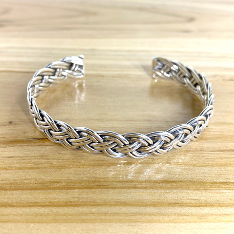 Sterling Silver Braided Cuff Bracelet