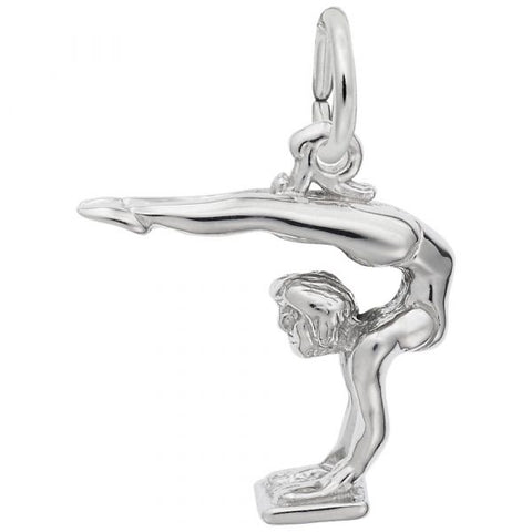 Sterling Silver Vaulting Gymnast Charm