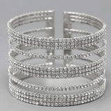 Fashion Rhinestone Pave Cuff Bracelet