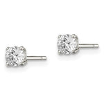 Sterling Silver CZ 4mm Studs