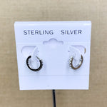 Sterling Silver CZ Mini Huggie Hoops