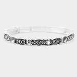 Fashion Rhinestone Shell Stretch Bracelet