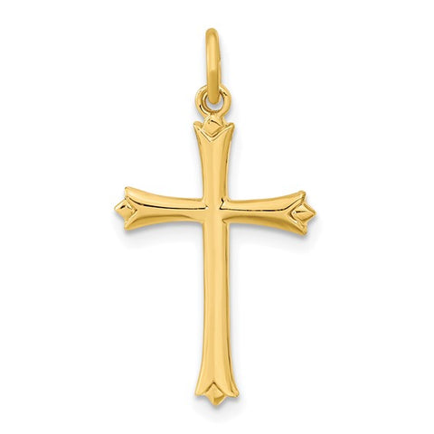 Sterling Silver Gold Plated Cross Pendant Necklace