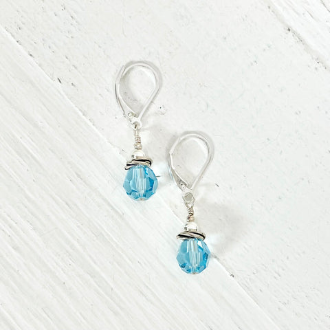 Sterling Silver March Dangle Earring