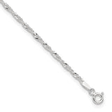 Sterling Silver Twisted Chain Anklet