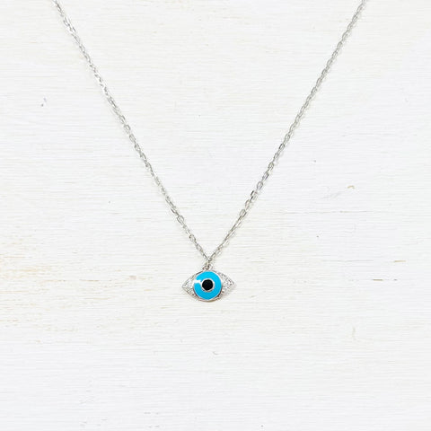 Sterling Silver Evil Eye Necklace