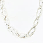 Fashion Silver Tone Carabiner Style Necklace