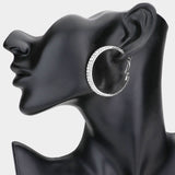 Fashion Double Row Rhinestone Hoops