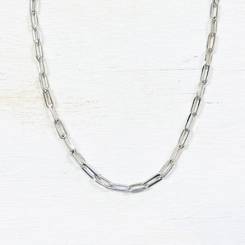Sterling Silver Paperclip Chain- 18”