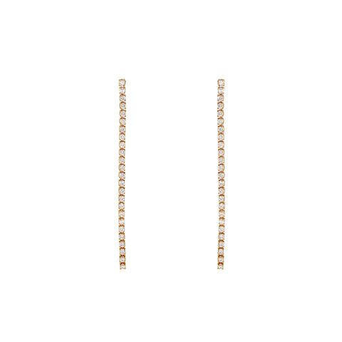 Fashion Gold Tone Rhinestone Dangle Earrings