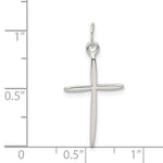 Sterling Silver Thin Cross Pendant Necklace
