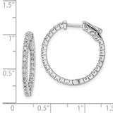 Sterling Silver CZ Inside Out Hoops