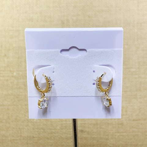Fashion Sparkle Hugglie Dangle Hoops