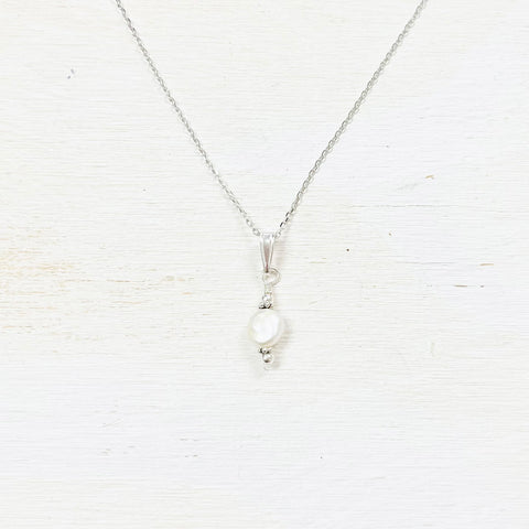 Sterling Silver Pearl Necklace