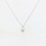 Sterling Silver Puffy Heart Necklace