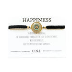 Happiness Bracelet - Black Cord