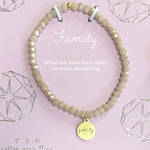 Family Mystic Taupe Crystal Stretch Bracelet
