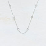 Sterling Silver CZ By The Yard Necklace