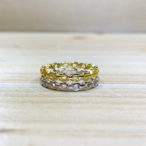 Sterling Silver Chain Link Ring