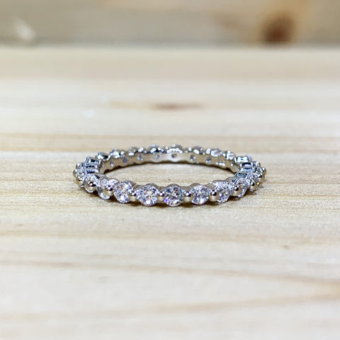 Sterling Silver All Around CZ Ring