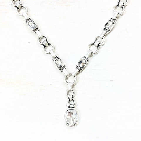 Fashion Clear Stone Y-Chain Necklace