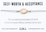 Self-Worth & Acceptance Bracelet- Grey Cord