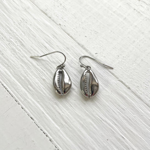 Silver Tone Fashion Shell Dangle Earrings