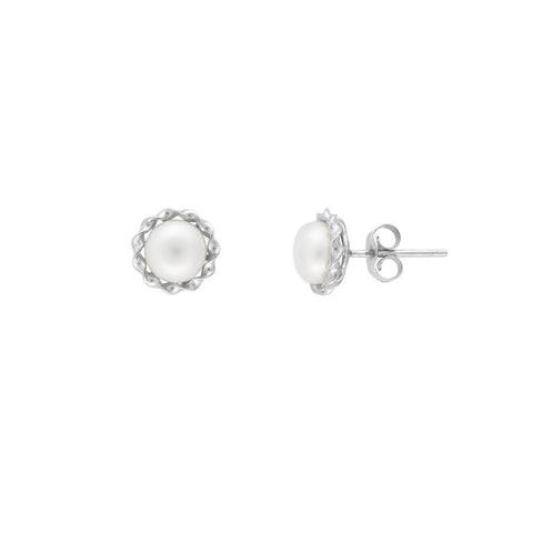 Sterling Silver Margaux Pearl Studs
