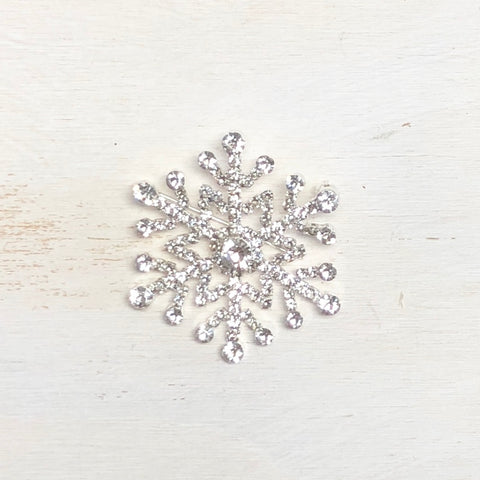 1.75" Rhinestone Snowflake Pin