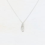 SS CZ Paperclip Necklace 16-18”