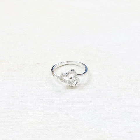 Sterling Silver Double Heart Ring