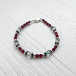 Sterling Silver July Bracelet
