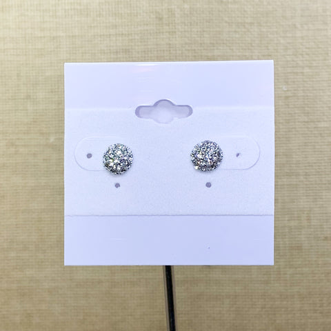 Silver Tone Pave Studs